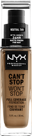 Foundation Can't Stop Won't Stop 24-Hour Neutral Tan 12.7 NYX PROFESSIONAL MAKEUP
