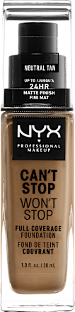 Foundation Can't Stop Won't Stop 24-Hour Neutral Tan 12.7 NYX PROFESSIONAL MAKEUP