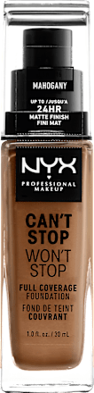 Foundation Can't Stop Won't Stop 24-Hour Mahogany 16 NYX PROFESSIONAL MAKEUP