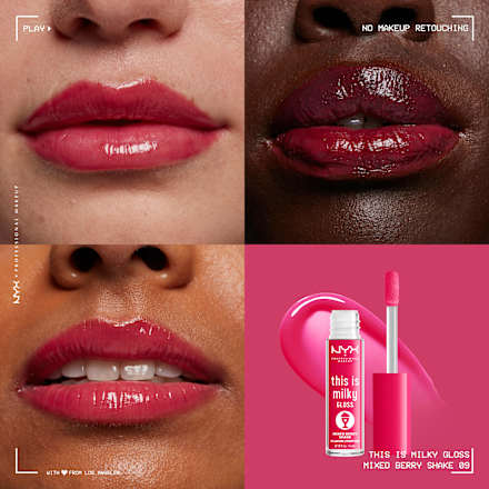Lipgloss This Is Milky Gloss 09 Mixed Berry Shake  NYX PROFESSIONAL MAKEUP