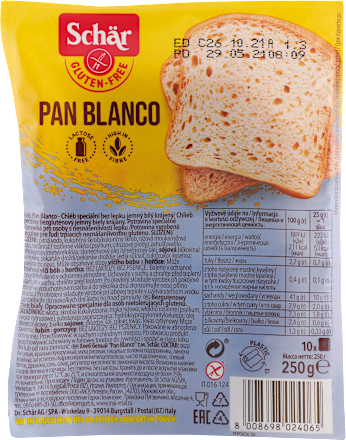 Bezgluténový biely chlieb Pan Blanco Schär