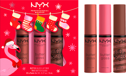 Geschenkset XMAS Holiday Butter Gloss Swirl Trio-Set NYX PROFESSIONAL MAKEUP