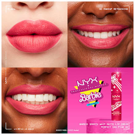 Lippenstift Barbie Smooth Whip 02 Perfect Day Pink  NYX PROFESSIONAL MAKEUP