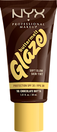 Foundation Buttermelt Glaze mit LSF 30, 10 Chocolate Butta NYX PROFESSIONAL MAKEUP