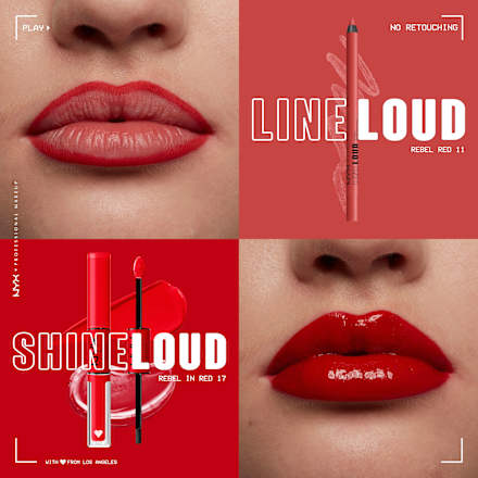 Lippenstift Shine Loud Pro Pigment 17 Rebel In Red NYX PROFESSIONAL MAKEUP