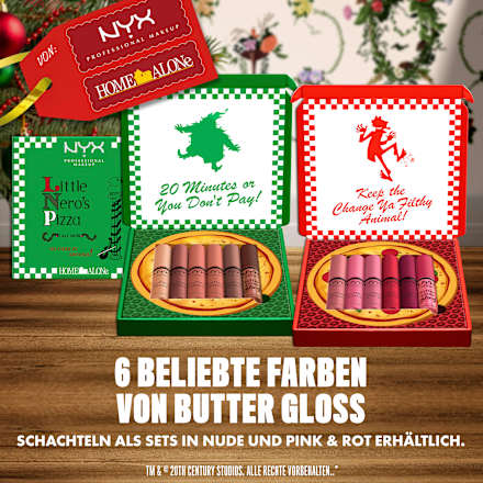 Lipgloss Set Home Alone 6tlg Butter Gloss Pizza Vault, Pink/Reds NYX PROFESSIONAL MAKEUP