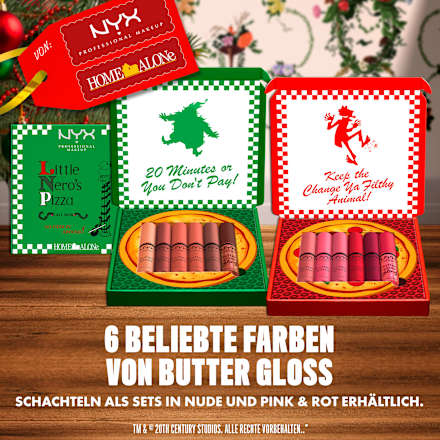 Lipgloss Set Home Alone 6tlg Butter Gloss Pizza Vault, Pink/Reds NYX PROFESSIONAL MAKEUP