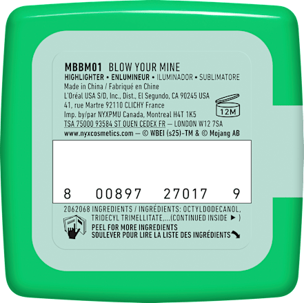 Highlighter A Minecraft Movie Rare Balms Blow Your Mine 01 Green NYX PROFESSIONAL MAKEUP