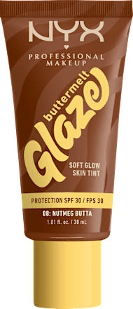 Foundation Buttermelt Glaze mit LSF 30, 08 Nutmeg Butta NYX PROFESSIONAL MAKEUP