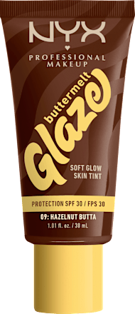 Foundation Buttermelt Glaze mit LSF 30, 09 Hazelnut Butta NYX PROFESSIONAL MAKEUP