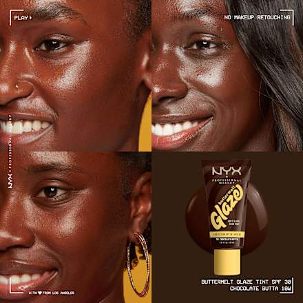 Foundation Buttermelt Glaze mit LSF 30, 10 Chocolate Butta NYX PROFESSIONAL MAKEUP
