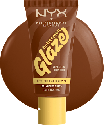 Foundation Buttermelt Glaze mit LSF 30, 08 Nutmeg Butta NYX PROFESSIONAL MAKEUP