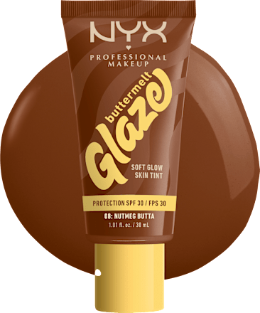 Foundation Buttermelt Glaze mit LSF 30, 08 Nutmeg Butta NYX PROFESSIONAL MAKEUP