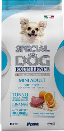Suha hrana za majhne pse Mini Adult s tuno SPECIAL DOG EXCELLENCE