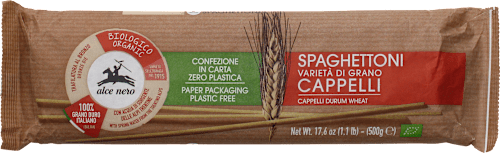 Spaghettoni varietà di grano Cappelli alce nero