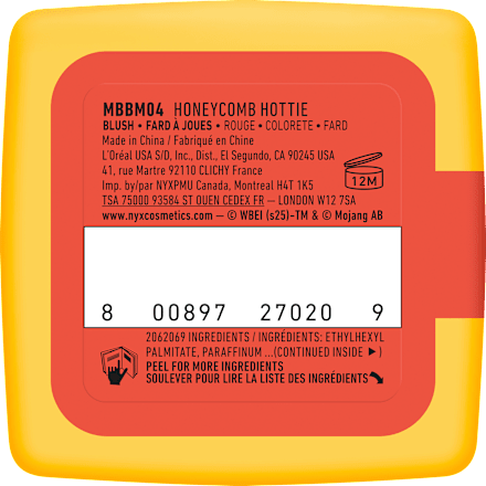 Blush A Minecraft Movie Cheeky Mob Balms Honeycomb Hottie 04 Coral NYX PROFESSIONAL MAKEUP