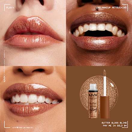 Lipgloss Butter Gloss Bling 04 Pay Me In Gold  NYX PROFESSIONAL MAKEUP