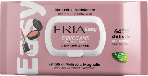 Salviette struccanti EASY con coperchio FRIA