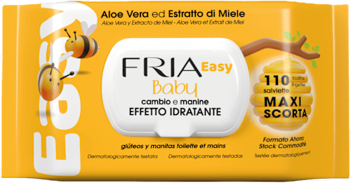 Salviette idratanti Easy Baby con aloe vera e miele  FRIA