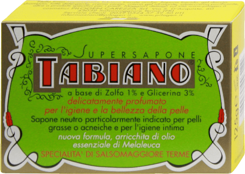Sapone solido a base di zolfo e glicerina TABIANO