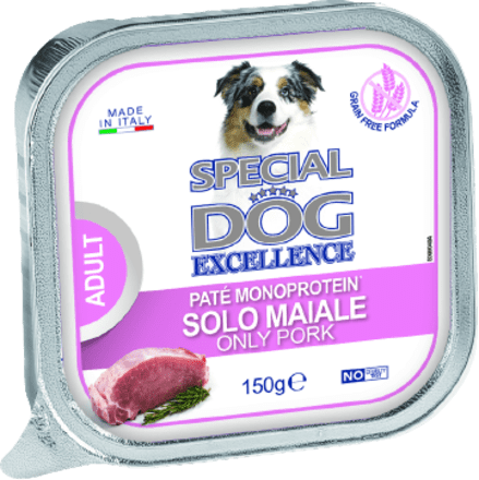 Patè monoproteico per cani con maiale  SPECIAL DOG EXCELLENCE