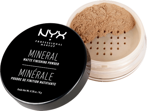 Puder Mineral Matte Finishing 02 Medium/Dark  NYX PROFESSIONAL MAKEUP