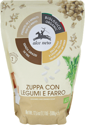 Zuppa di legumi e farro BIO alce nero