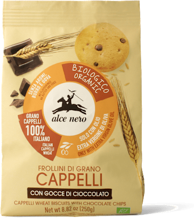 Frollini di grano Cappelli con gocce di cioccolato alce nero