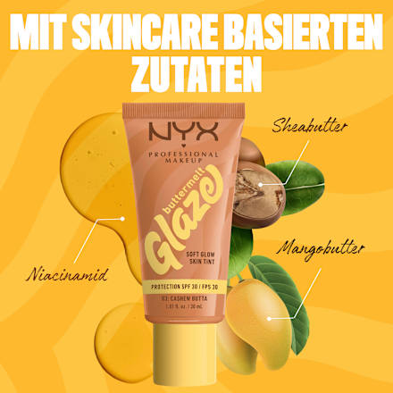 Foundation Buttermelt Glaze mit LSF 30, 03 Cashew Butta NYX PROFESSIONAL MAKEUP