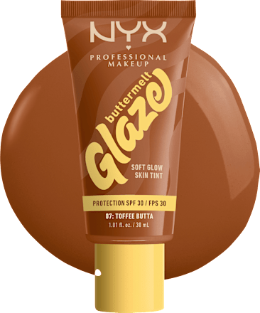 Foundation Buttermelt Glaze mit LSF 30, 07 Toffee Butta NYX PROFESSIONAL MAKEUP