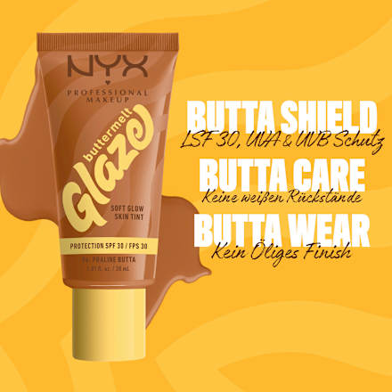 Foundation Buttermelt Glaze mit LSF 30, 06 Praline Butta NYX PROFESSIONAL MAKEUP