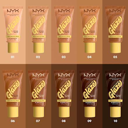 Foundation Buttermelt Glaze mit LSF 30, 09 Hazelnut Butta NYX PROFESSIONAL MAKEUP