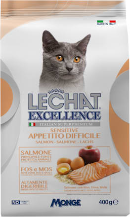 Suha hrana za mačke Sensitive losos LECHAT EXCELLENCE