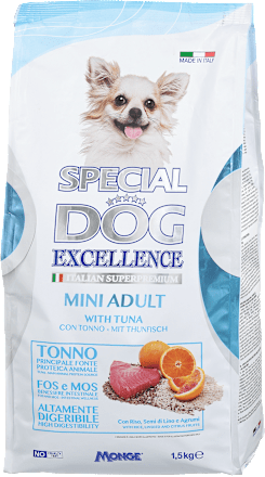 Suha hrana za majhne pse Mini Adult s tuno SPECIAL DOG EXCELLENCE