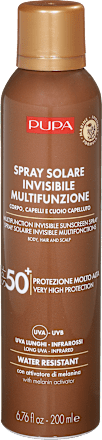 Vlažilni brezbarvni sprej za sončenje, ZF 50 PUPA
