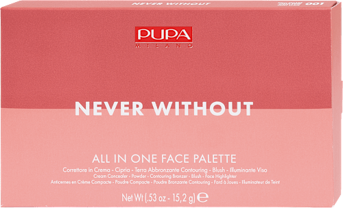 Never Without paleta za lice – 001 Light Skin  PUPA