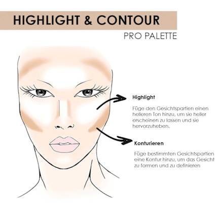 Highlight & Contouring Pro Palette 01 NYX PROFESSIONAL MAKEUP