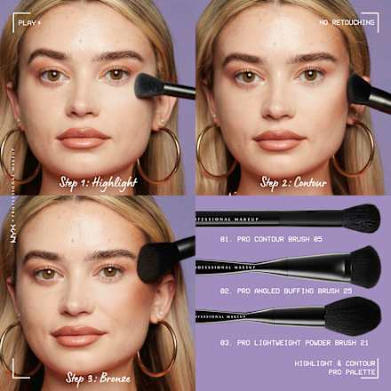 Highlight & Contouring Pro Palette 01 NYX PROFESSIONAL MAKEUP