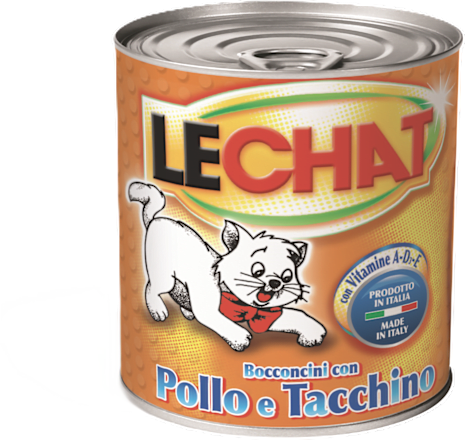 Bocconcini per gatti con pollo e tacchino LECHAT