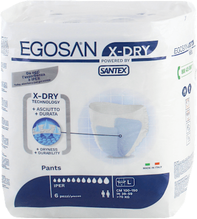 Pants incontinenza iper taglia L EGOSAN X-DRY