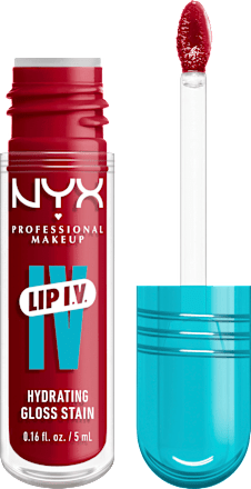 LIP I.V. hydratační lesk na rty Lip Gloss Stain, 11 Red-y. Set. Wet! NYX PROFESSIONAL MAKEUP