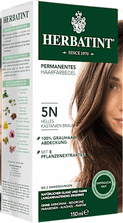Haarfarbe Gel 5N Helles Kastanien Braun Herbatint