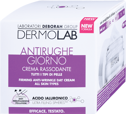 Crema da giorno antirughe rassodante con acido ialuronico DERMOLAB
