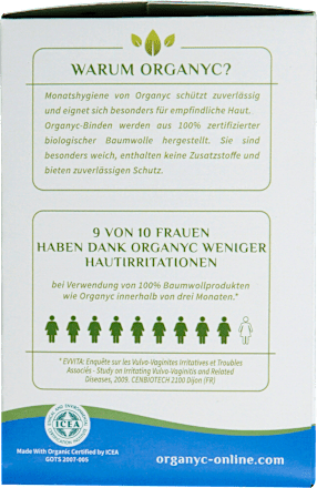 Ultra-Binden Tag mit Flügeln Organyc