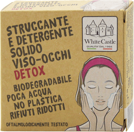 Struccante e detergente solido viso-occhi detox White Castle