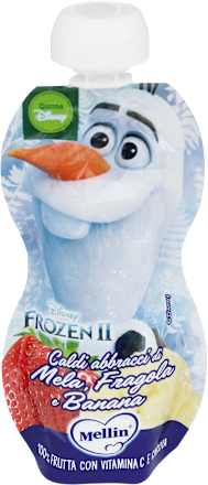 Purea di frutta Frozen mela,fragola e banana Olaf Mellin