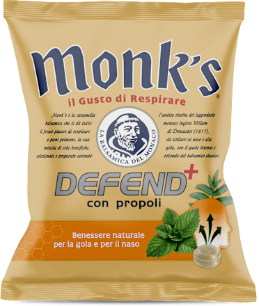 Caramelle Defend+ con propoli monk's DEFEND+