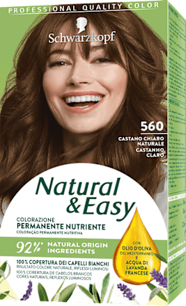 Colore Permanente Nutriente Castano Chiaro Naturale 560 Natural & Easy