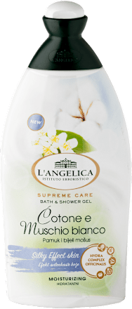 Gel za tuširanje, SUPREME CARE, pamuk i beli mošus L'ANGELICA