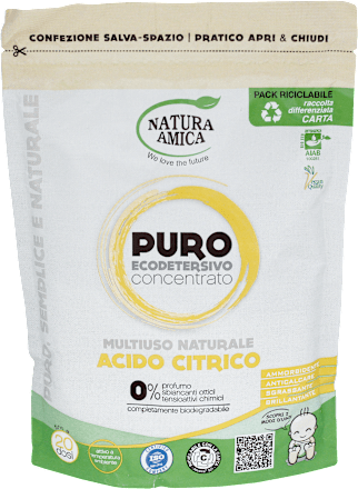 Acido citrico multiuso naturale Natura Amica